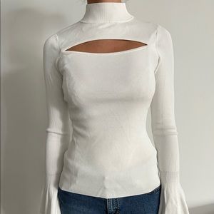 INTERMIX White Long Sleeve with Bell Sleeves